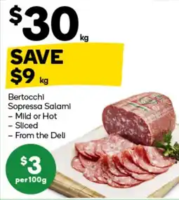 Woolworths Bertocchi Sopressa Salami offer
