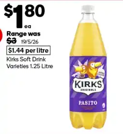 Woolworths Kirks Soft Drink Varieties offer