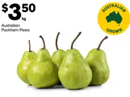 Woolworths Australian Packham Pears offer
