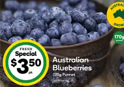Woolworths Australian Blueberries offer