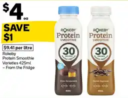Woolworths Rokeby Protein Smoothie Varieties offer