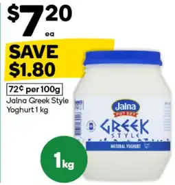 Woolworths Jalna Greek Style Yoghurt offer