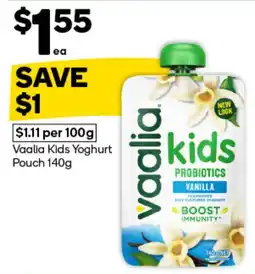 Woolworths Vaalia Kids Yoghurt Pouch offer