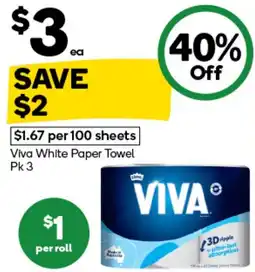 Woolworths Viva White Paper Towel offer