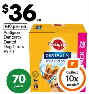 Woolworths Pedigree Dentastix Dental Dog Treats offer