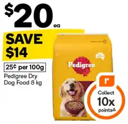 Woolworths Pedigree Dry Dog Food offer