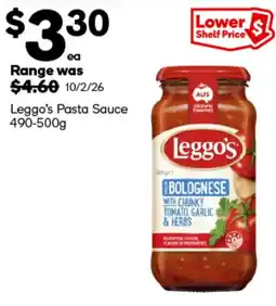 Woolworths Leggo's Pasta Sauce offer