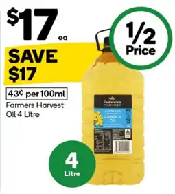 Woolworths Farmers Harvest Canola Oil offer