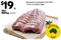 Woolworths Woolworths Australian Pork Ribs offer
