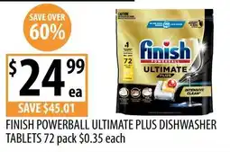 Supabarn Finish Powerball Ultimate Plus Dishwasher Tablets offer