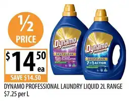 Supabarn Dynamo Professional Laundry Liquid 2L Range offer