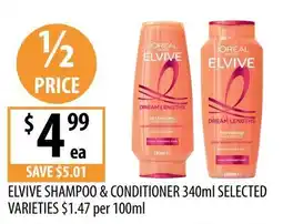 Supabarn Elvive Shampoo & Conditioner offer