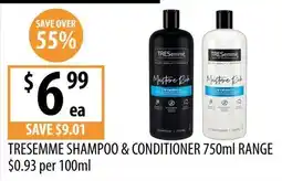 Supabarn TRESemmé Shampoo & Conditioner 750ml Range offer