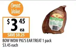 Supabarn Bow Wow Pig's Ear Treat offer