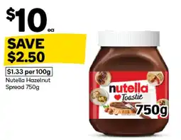 Woolworths Nutella Hazelnut Spread offer