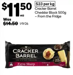 Woolworths Cracker Barrel Extra Sharp offer