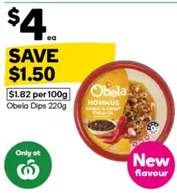 Woolworths Obela Dips offer