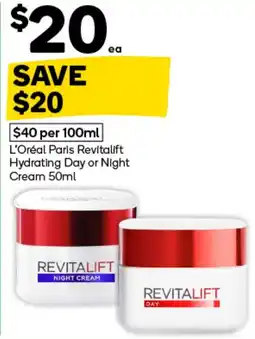 Woolworths L'Oreal Paris Revitalift Hydrating Day or Night Cream offer