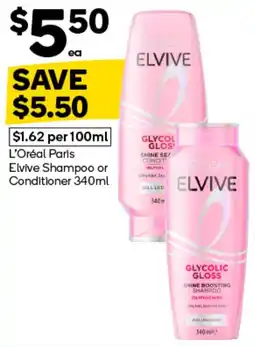 Woolworths L'Oréal Paris Elvive Shampoo or Conditioner offer