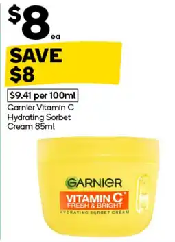 Woolworths Garnier Vitamin C Fresh & Bright Hydrating Sorbet Cream offer
