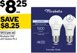 Woolworths Mirabella LED Globes offer