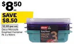Woolworths Decor Microsafe EasyHeat Container offer