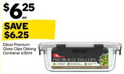 Woolworths Décor Premium Glass Clips Oblong Container offer