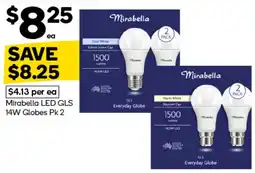 Woolworths Mirabella LED GLS Globes offer