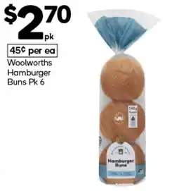 Woolworths Woolworths Hamburger Buns offer