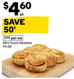 Woolworths Mini Scroll Varieties offer