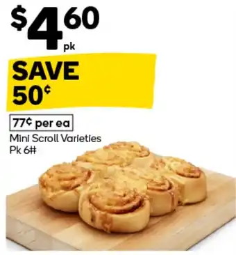 Woolworths Mini Scroll Varieties offer