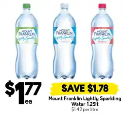 Drakes Mount Franklin Lightly Sparkling Water offer