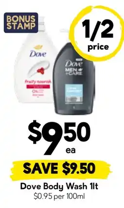 Drakes Dove Body Wash 1lt offer