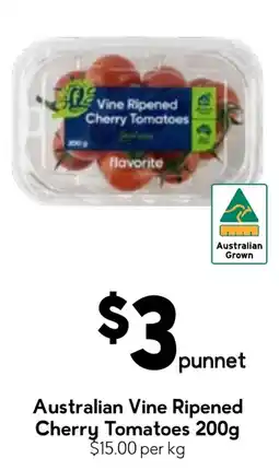 Drakes Australian Vine Ripened Cherry Tomatoes offer