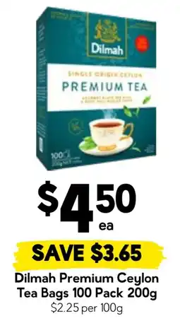 Drakes Dilmah Premium Ceylon Tea Bags offer