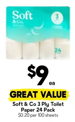 Drakes Soft & Co 3 Ply Toilet Paper offer