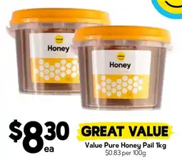 Drakes Value Pure Honey Pail offer
