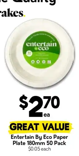 Drakes Entertain By Eco Paper Plate offer