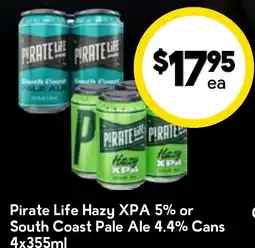 Drakes Pirate Life Hazy XPA 5% or South Coast Pale Ale 4.4% Cans offer