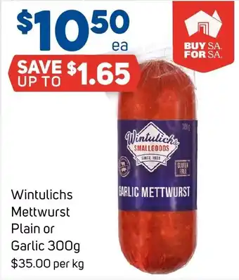 Wintulichs Garlic Mettwurst