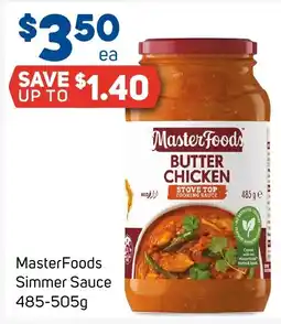 Foodland MasterFoods Butter Chicken Stove Top Cooking Sauce offer