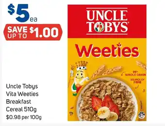 Foodland Uncle Tobys Vita Weeties Breakfast Cereal offer