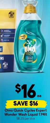 Drakes Omo Quick Cycles Expert Wonder Wash Liquid offer