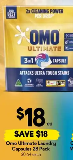 Drakes Omo Ultimate Laundry Capsules offer