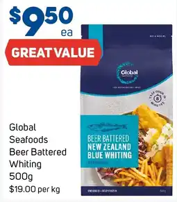 Foodland Global Seafoods Beer Battered New Zealand Blue Whiting offer