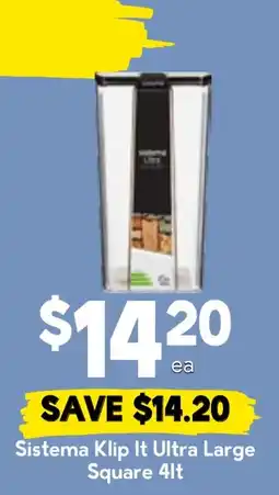 Drakes Sistema Klip It Ultra Large Square 4lt offer