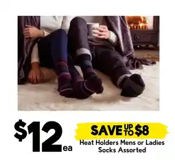 Drakes Heat Holders Mens or Ladies Socks Assorted offer