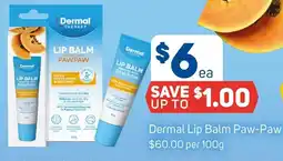 Foodland Dermal Lip Balm Paw-Paw offer