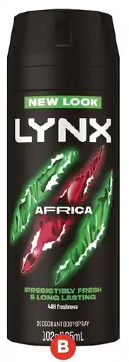 Foodland Lynx Africa Deodorant Body Spray offer