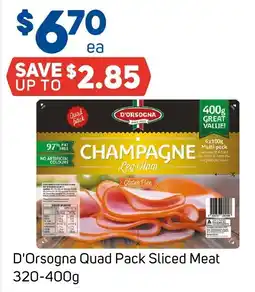 Foodland D'Orsogna Quad Pack Sliced Meat offer